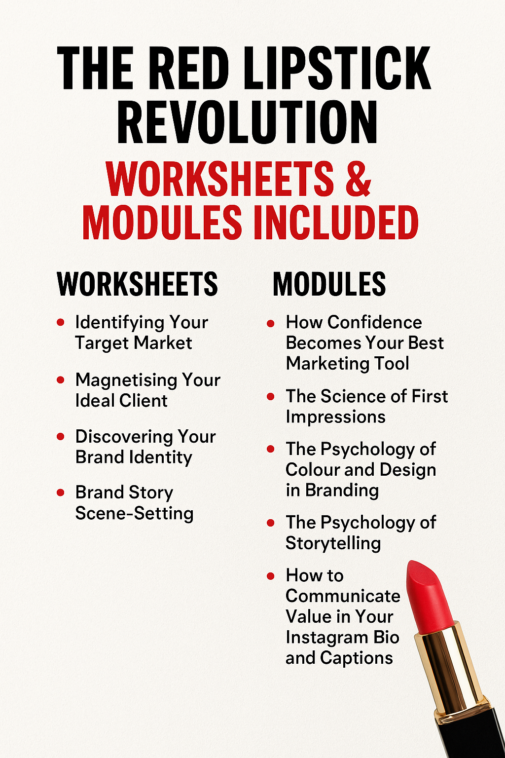 The Red Lipstick Revolution Branding Course